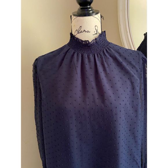 NWT Draper James Swiss Dot Shift Dress in Navy size Large - Picture 3 of 7